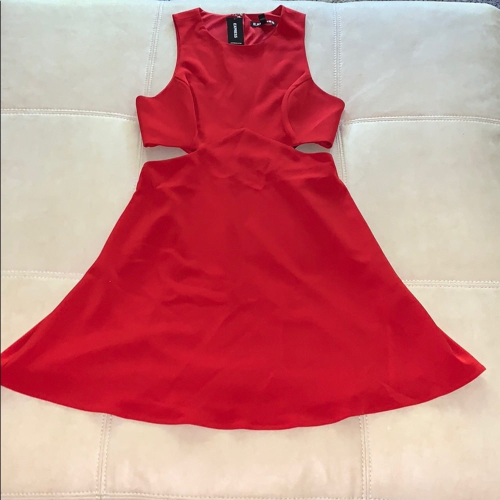 Red Cut Out Dress